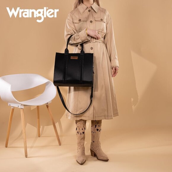 Practical Wrangler Large Tote for Women - Lightweight, Stylish, Vegan Leather - Picture 4 of 6